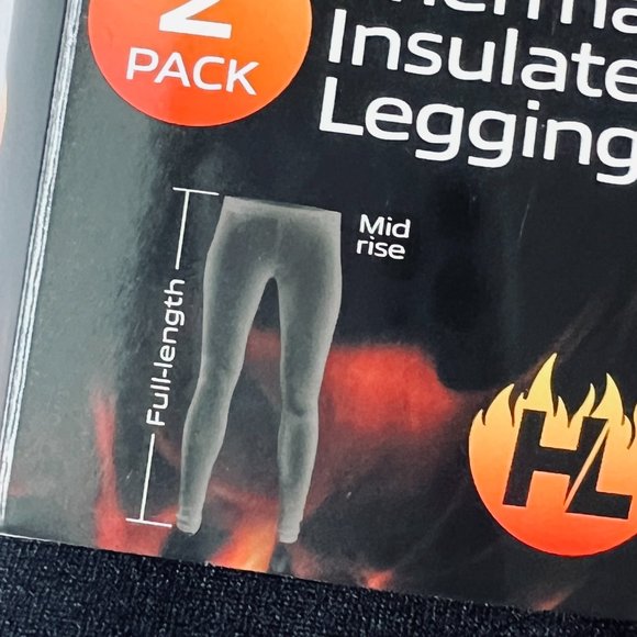 HEAT LOGIC Women's Thermal Insulated Leggings 2 Pack NWT - Picture 5 of 5